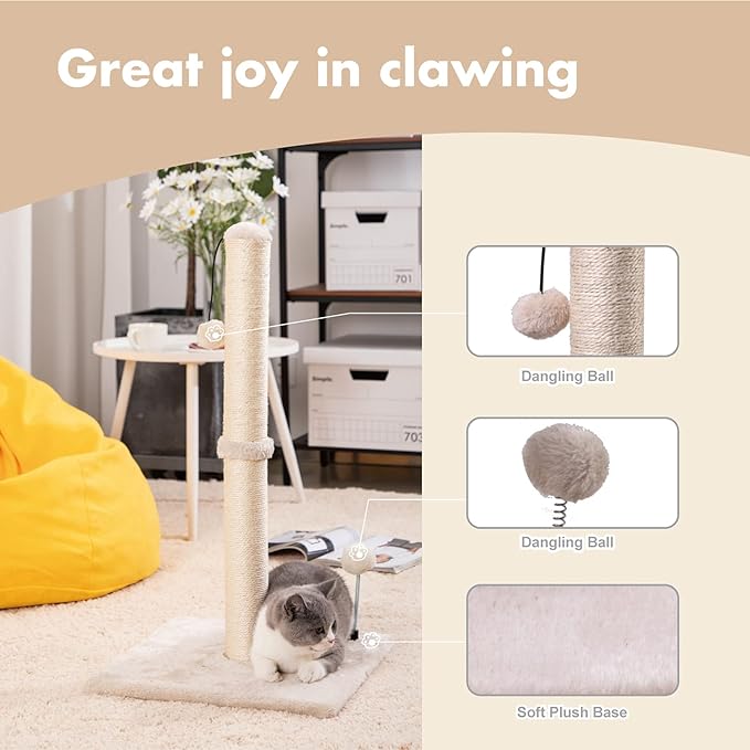 34 Inch Tall Cat Scratching Pillar