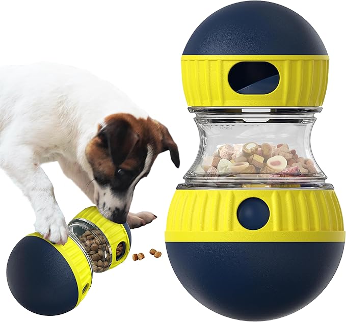 Adjustable Food Dispensing Treat Dispenser Dogs Puzzles Feeder