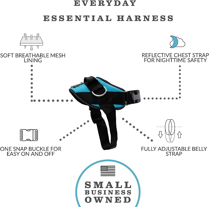 Dog Harness, No-Pull Pet Vest with 3 Leash Clips