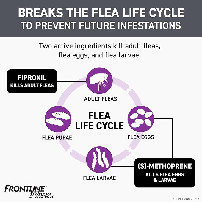 Frontline Plus Flea and Tick Solution For Dogs
