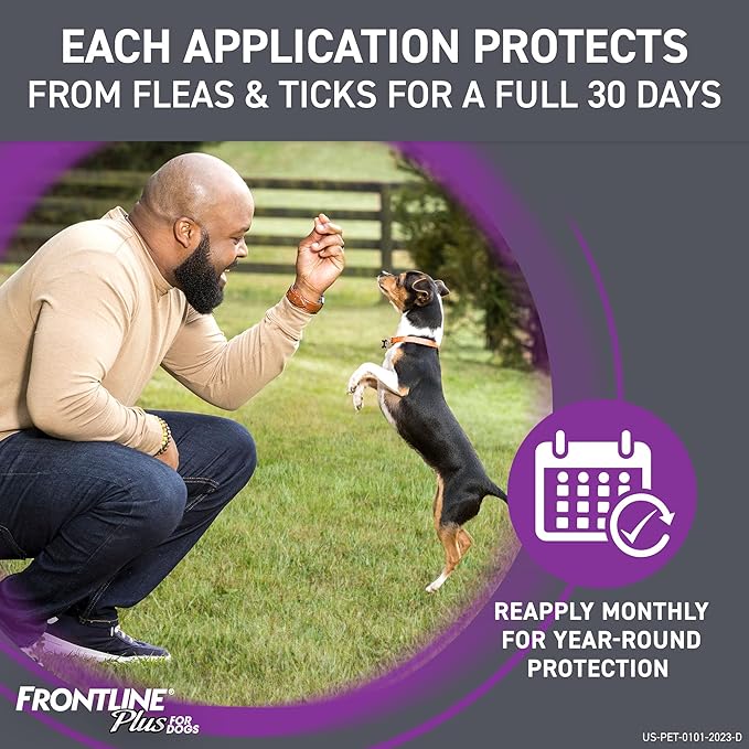 Frontline Plus Flea and Tick Solution For Dogs