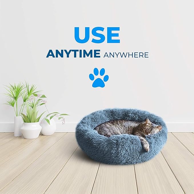 orthopedic self warming, calming round cat bed