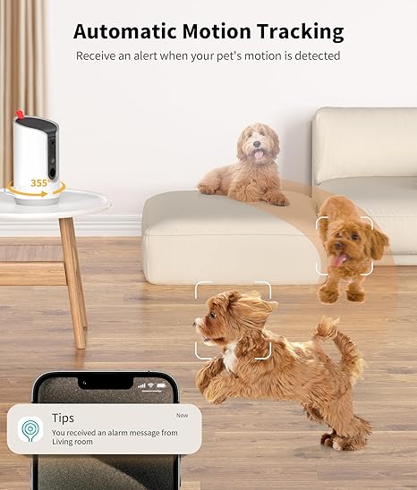 2K Pet Camera Treat Dispenser